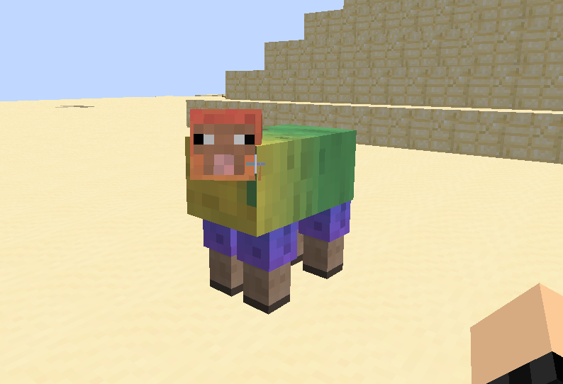 Rainbow Minecraft Sheep